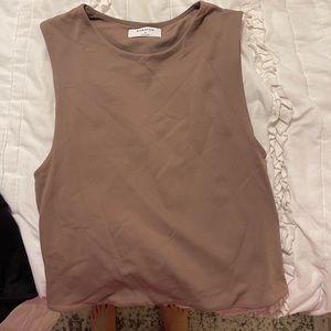 Aritzia Brown Babaton Tank
